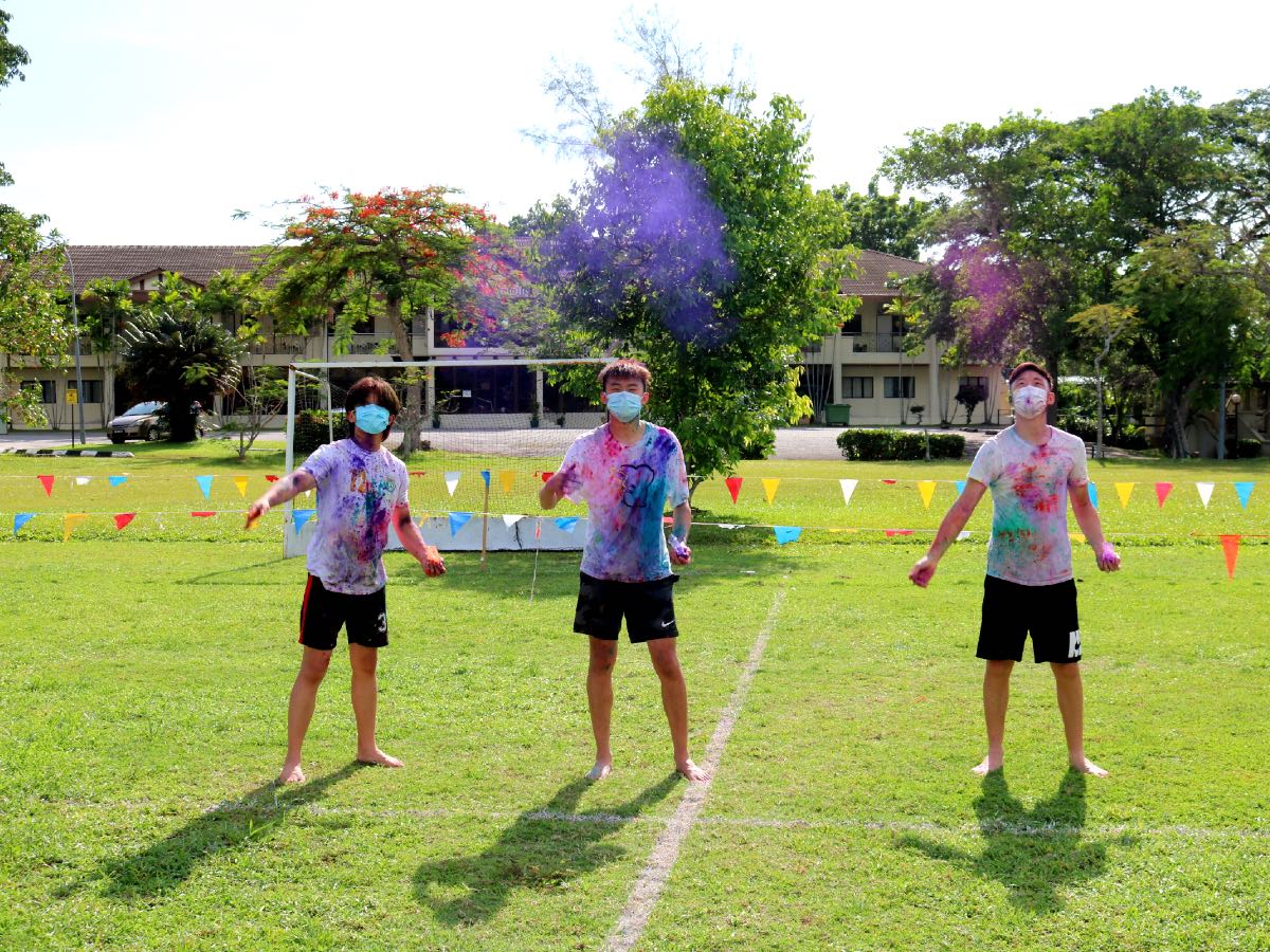 KTJ students celebrate a range of religious and cultural events, including the Holi colour run.